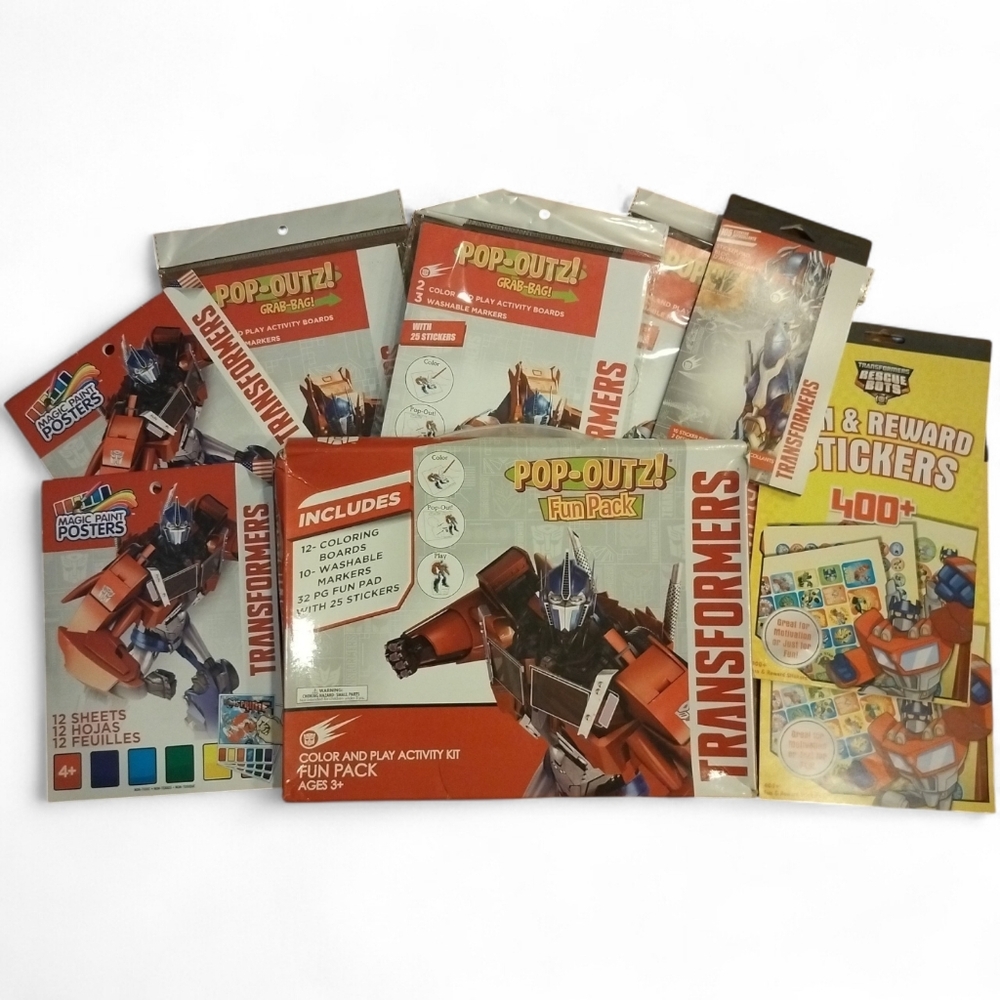 Transformers Activity Color Craft Stickers Party Favors Authentic Licensed